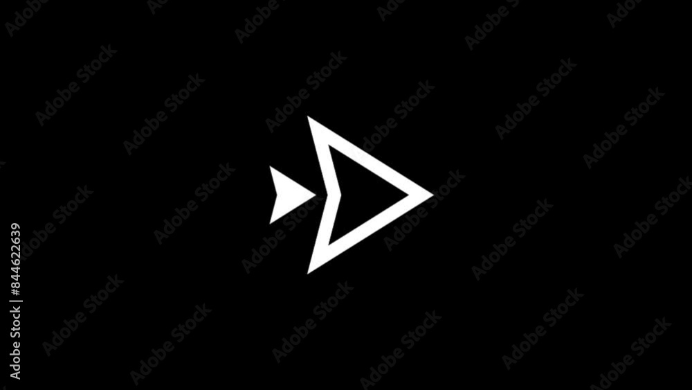 Arrow animation on a black background. 4K motion video Arrow animation on a black background. 4K motion video