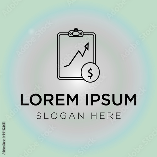 document icon  logo vector illustration isolated on blue background