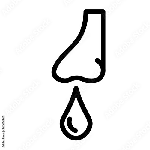 runny nose line icon
