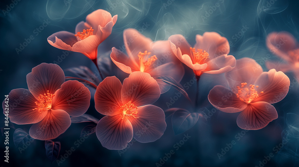 abstract flowers in smoke, digital art, fantasy, dark background, colorful, hyper realistic in the style of various artists. dazzling beauty. 3D digital image. hyper realistic. full hd ultra resolutio abstract flowers in smoke, digital art, fantasy, dark background, colorful, hyper realistic in the style of various artists. dazzling beauty. 3D digital image. hyper realistic. full hd ultra resolutio