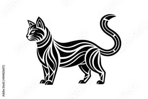 cat  logo vector silhouette illustration