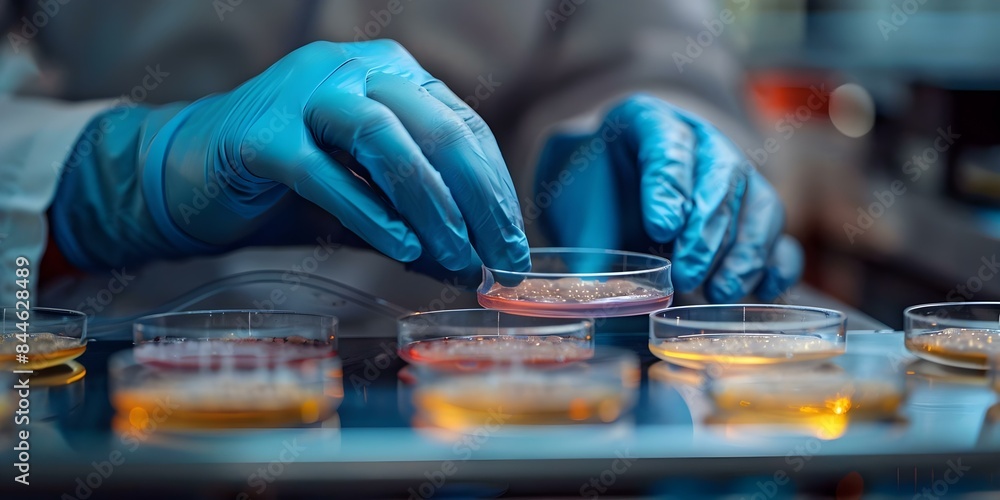 Scientist setting up anaerobic chamber with oxygensensitive