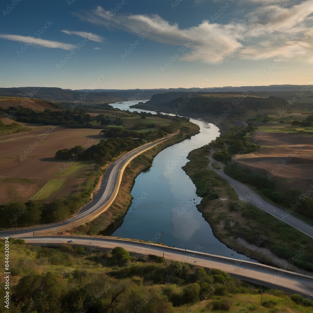 Fototapeta premium view of the river