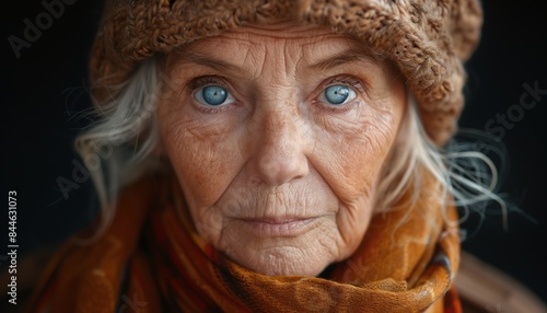 portrait of old person in hat
