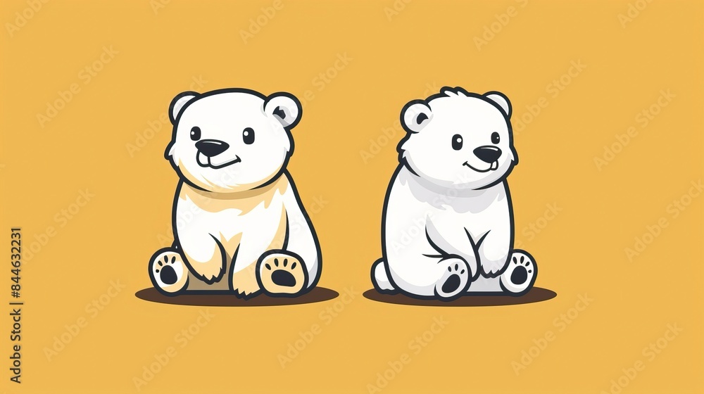 Naklejka premium Bear vector polar bear icon logo teddy cartoon character illustration