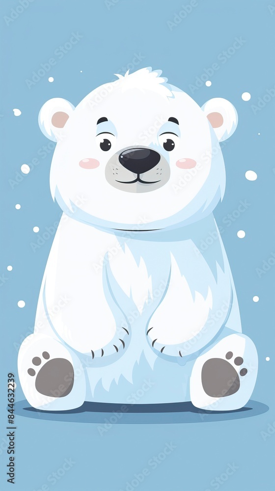 Fototapeta premium Bear vector polar bear icon logo teddy cartoon character illustration