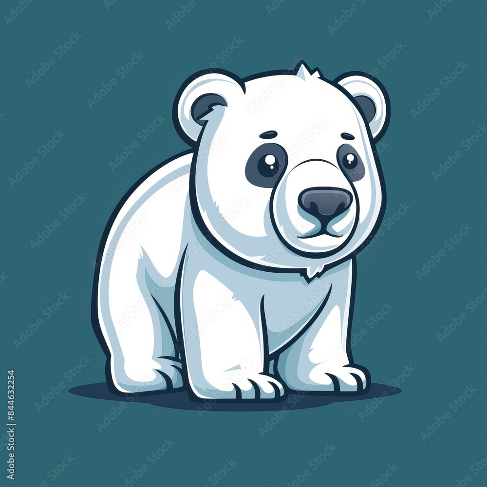 Naklejka premium Bear vector polar bear icon logo teddy cartoon character illustration