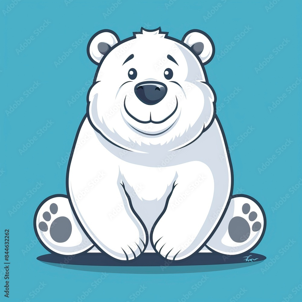 Fototapeta premium Bear vector polar bear icon logo teddy cartoon character illustration