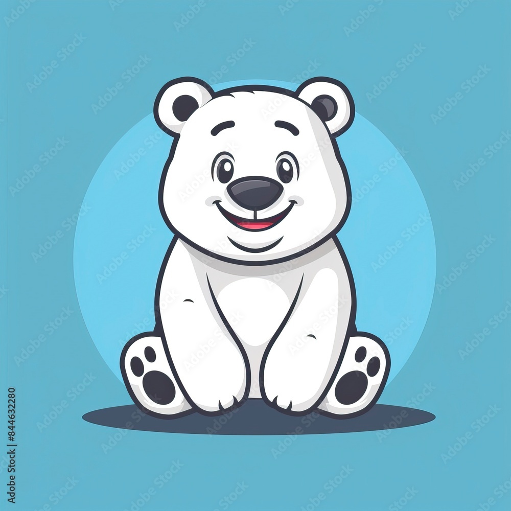 Fototapeta premium Bear vector polar bear icon logo teddy cartoon character illustration