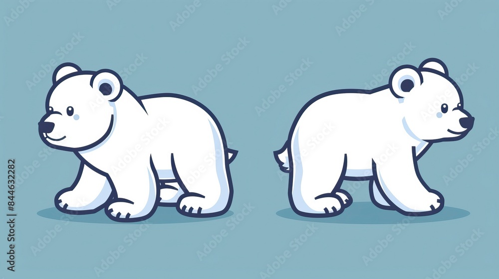 Fototapeta premium Bear vector polar bear icon logo teddy cartoon character illustration