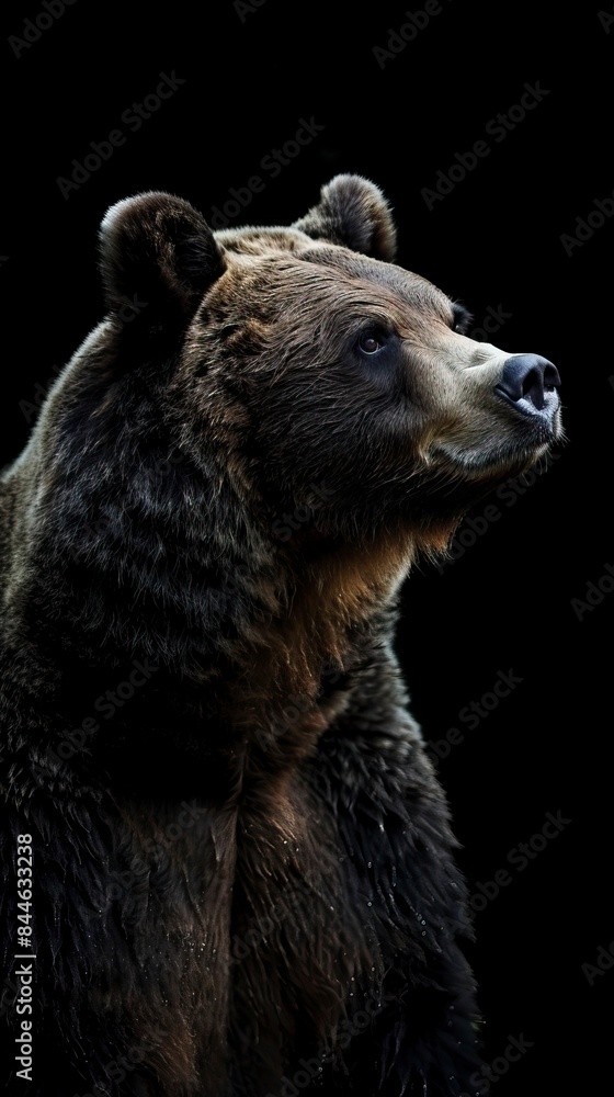 bear on dark background bear on dark background