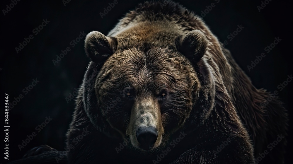 bear on dark background bear on dark background