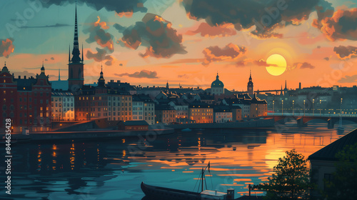 Stockholm Midnight Sun photo