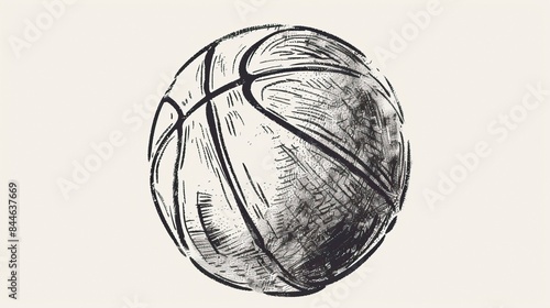 Basketball ball Vector Hand Drawing Illustration