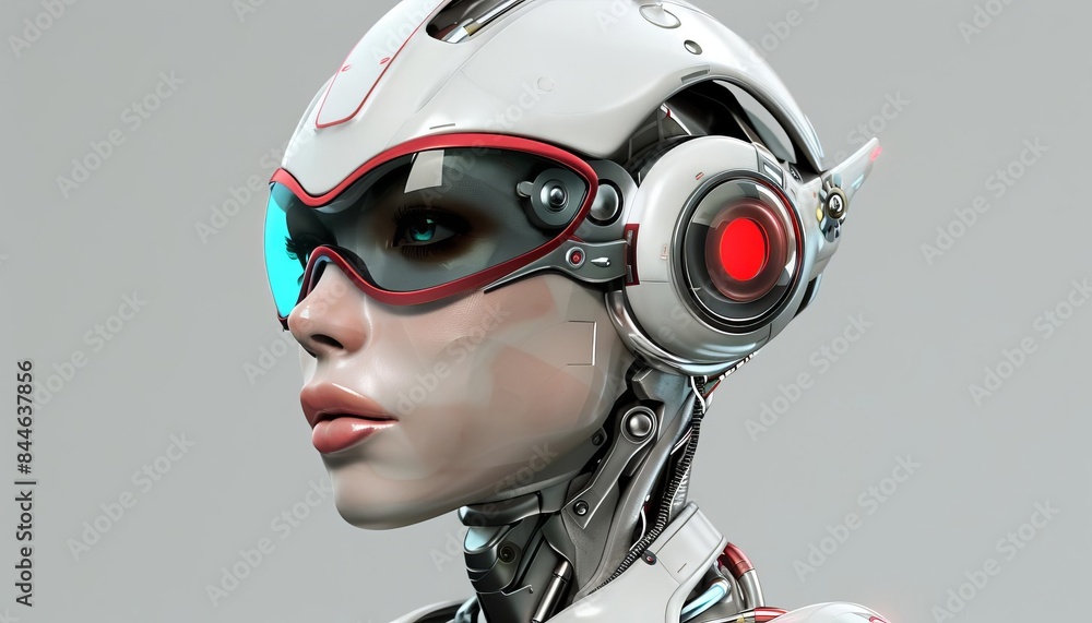104 Futuristic cyborg character model robotic android female portrait 104 Futuristic cyborg character model robotic android female portrait