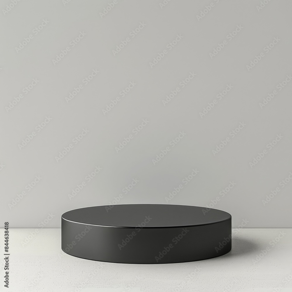 Simple black podium on white background, perfect for showcasing products in digital marketing visuals. Simple black podium on white background, perfect for showcasing products in digital marketing visuals.