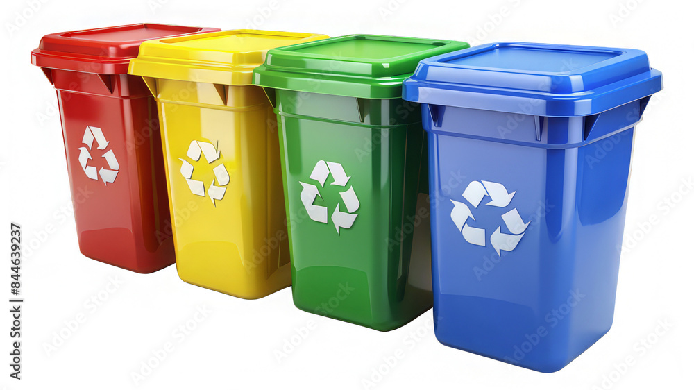 recycling bin on a transparent background. recycling bin on a transparent background.