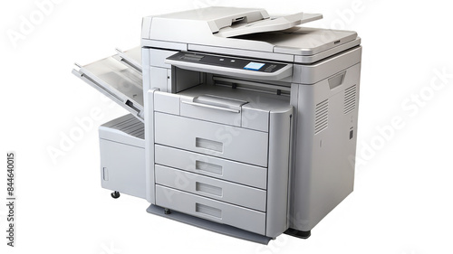 Photocopier on a transparent background.