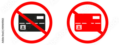Prohibition of credit card payments accepted indicating cash only