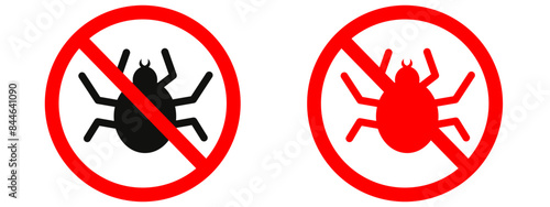 Hygiene notice indicating area free from mites with no mites allowed
