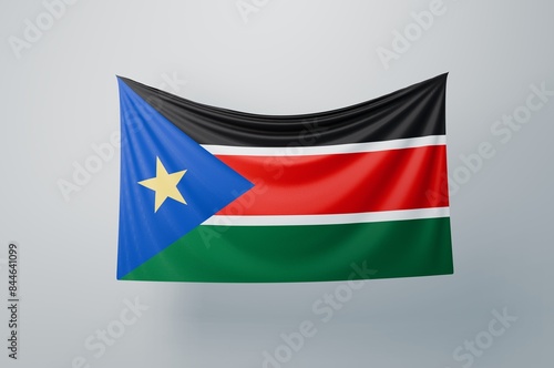 Free Download South Sudan Flag Waving Proudly. 3D Flag Banner Illustration image. - GFXLoad