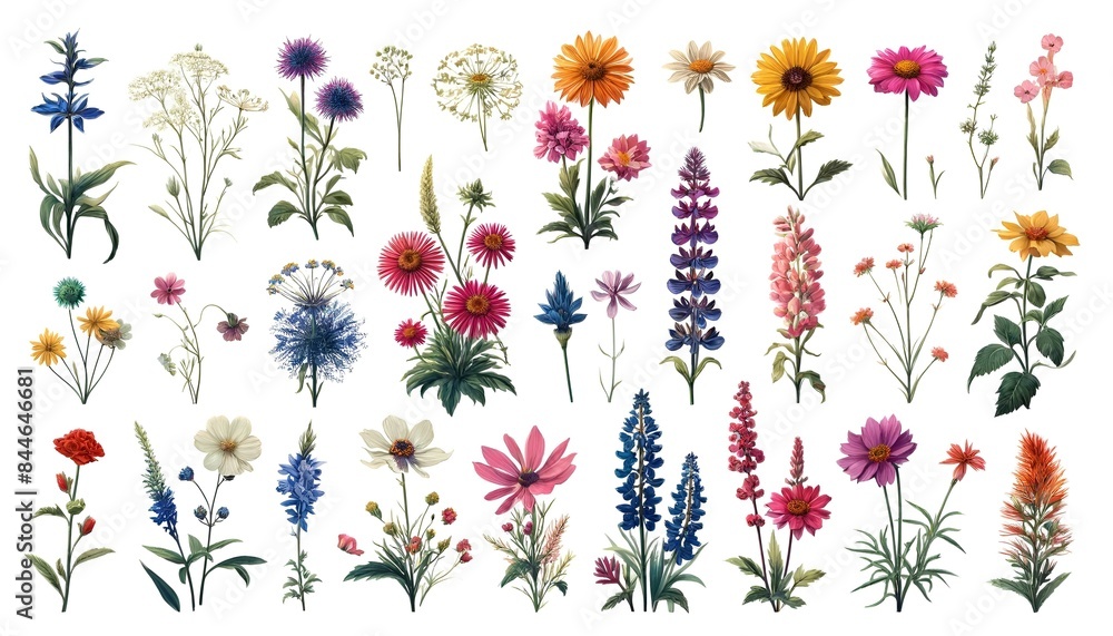 夏の草花のクリップアート 夏の草花のクリップアート