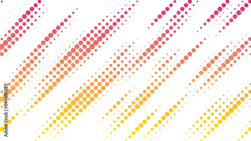 ハーフトーン　ピンク　黄色　グラデーション　斜め