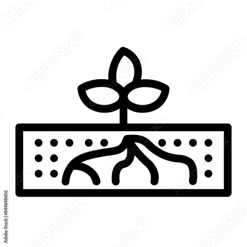 fertile soil line icon