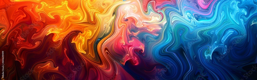 Psychedelic Swirl of Vivid Rainbow Colors Psychedelic Swirl of Vivid Rainbow Colors