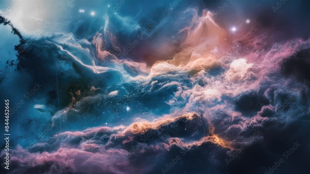 Universe filled with stars, nebula and galaxy Universe filled with stars, nebula and galaxy