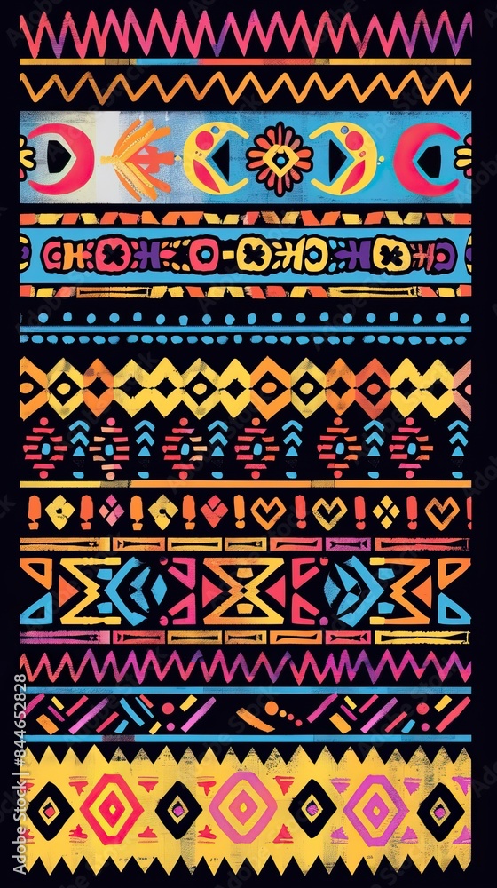 Aztec borders set Aztec borders set