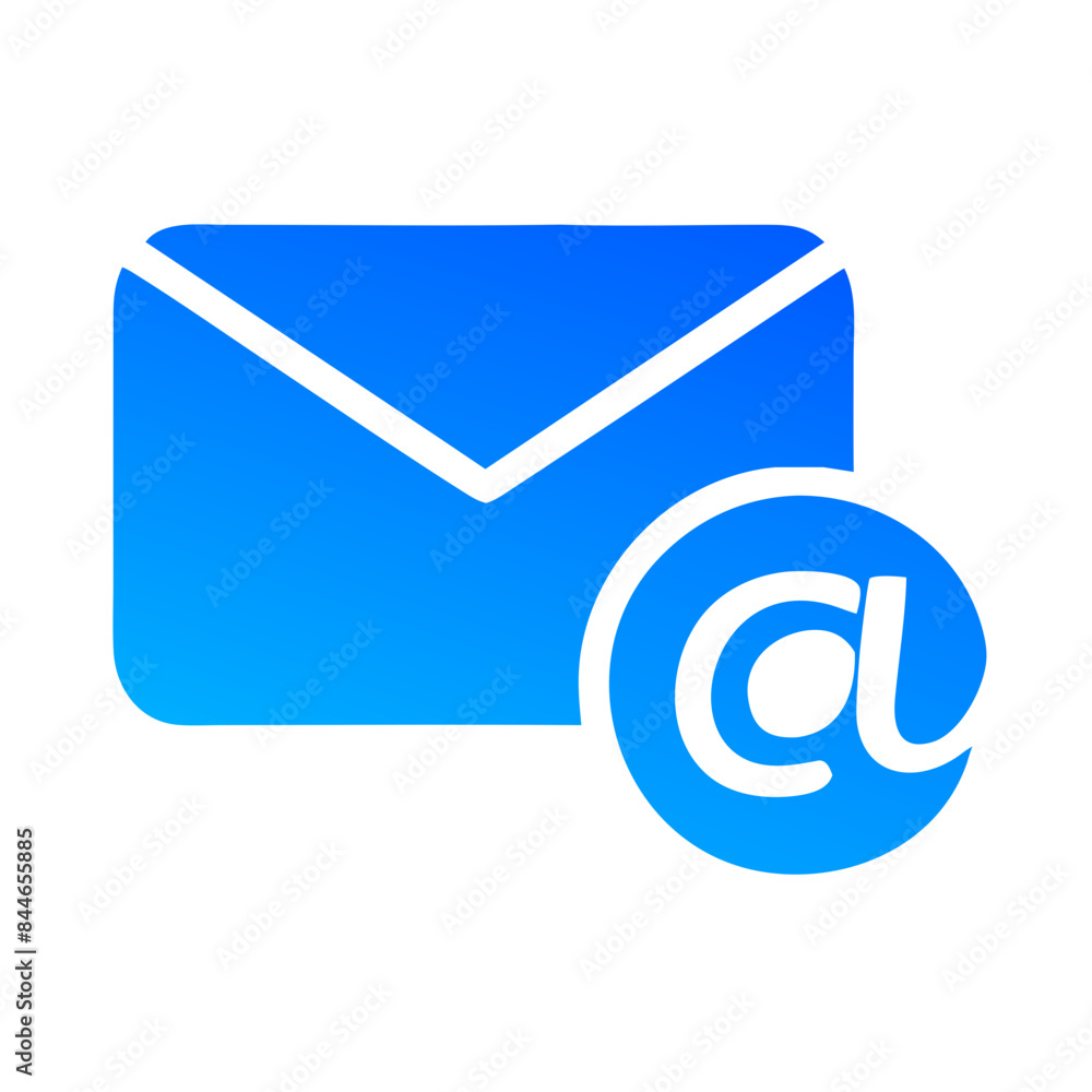 email mail as a simple single icon logo vector illustration, isolated on transparent background