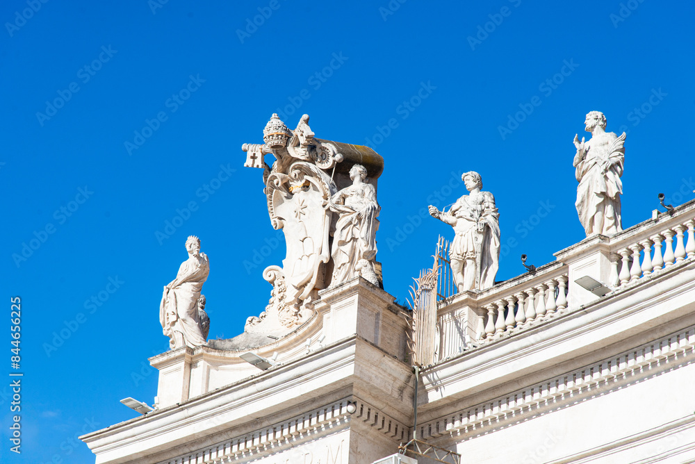 Statues Adorning St. Peter's Basilica Facade Statues Adorning St. Peter's Basilica Facade