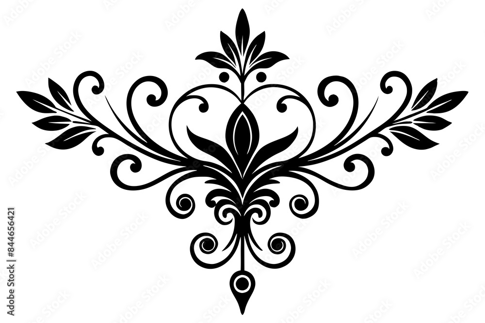 Alpena flower design silhouette vector illustration Alpena flower design silhouette vector illustration