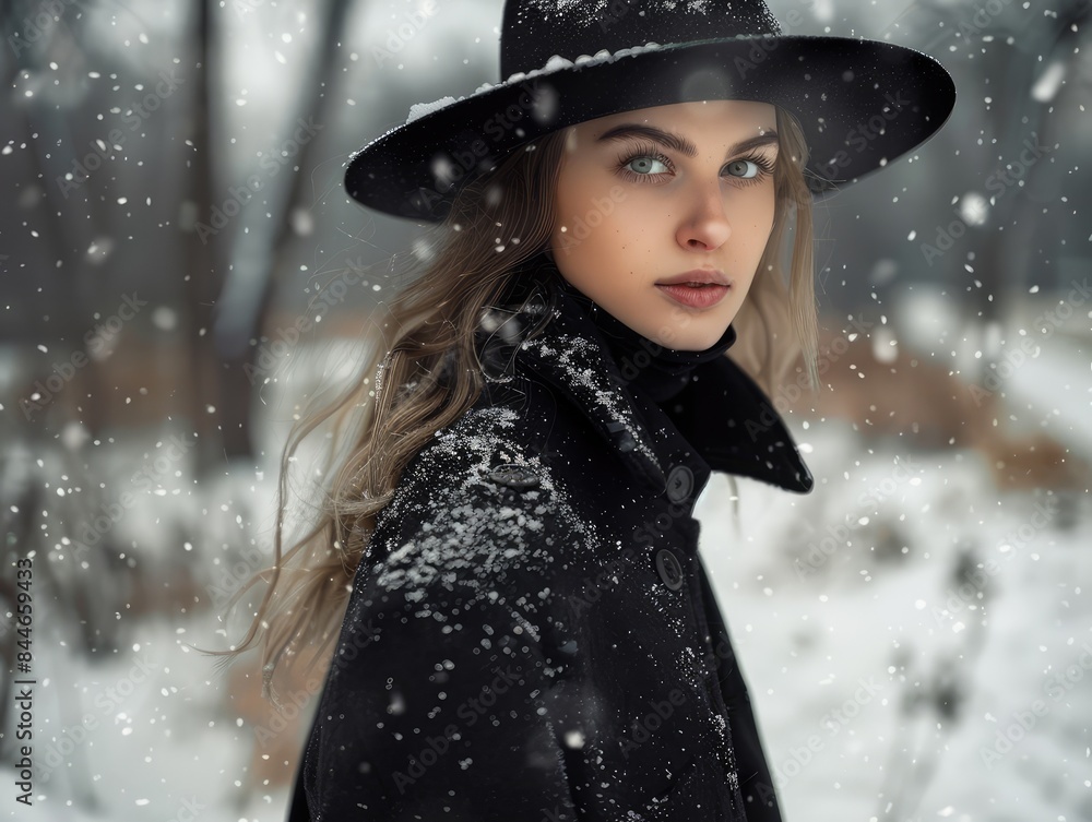 portrait of a woman in winter portrait of a woman in winter