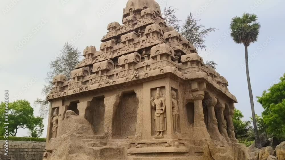 Exclusive Monolithic - Five Rathas or Panch Rathas are UNESCO World Heritage Site located at Great South Indian architecture. World Heritage in South India, Tamil Nadu, Mamallapuram or Mahabalipuram. Exclusive Monolithic - Five Rathas or Panch Rathas are UNESCO World Heritage Site located at Great South Indian architecture. World Heritage in South India, Tamil Nadu, Mamallapuram or Mahabalipuram.