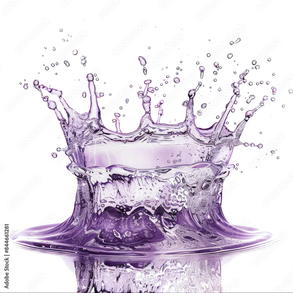 Crown water Liquid splash white background Crown water Liquid splash white background