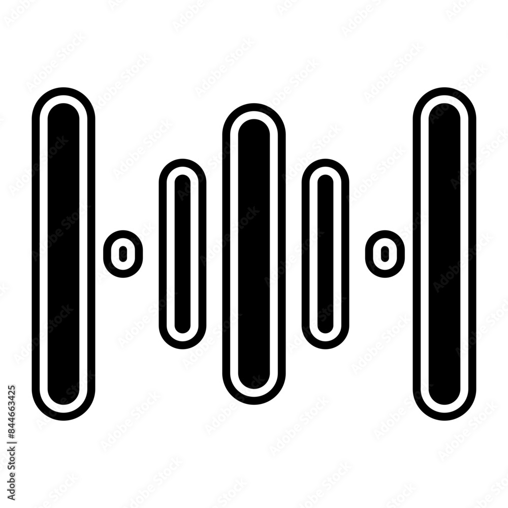sound frequency glyph icon sound frequency glyph icon