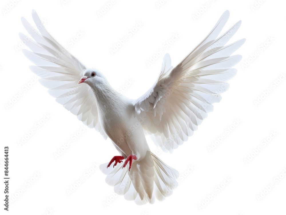 White dove in flight White dove in flight