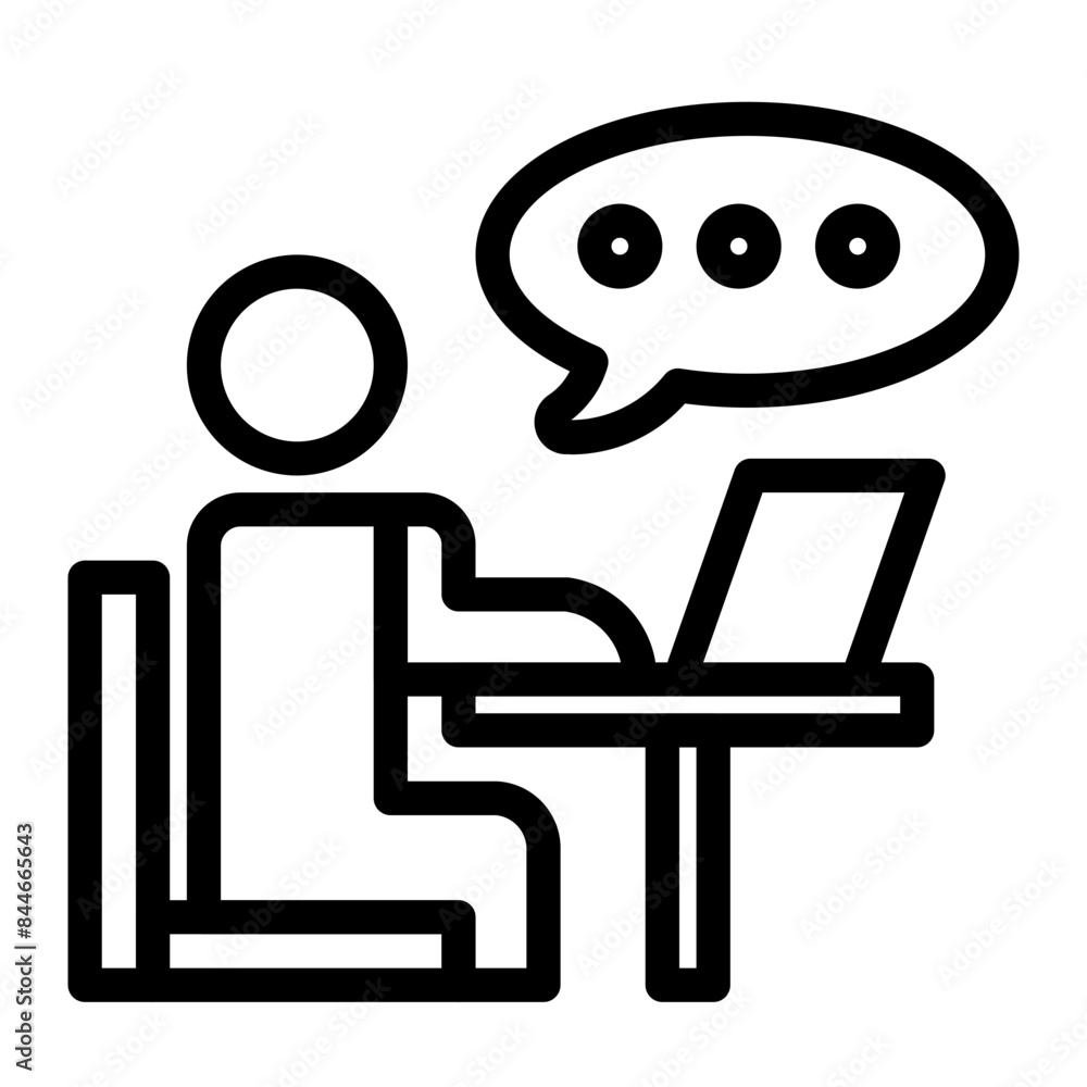 discuss illustration line icon discuss illustration line icon