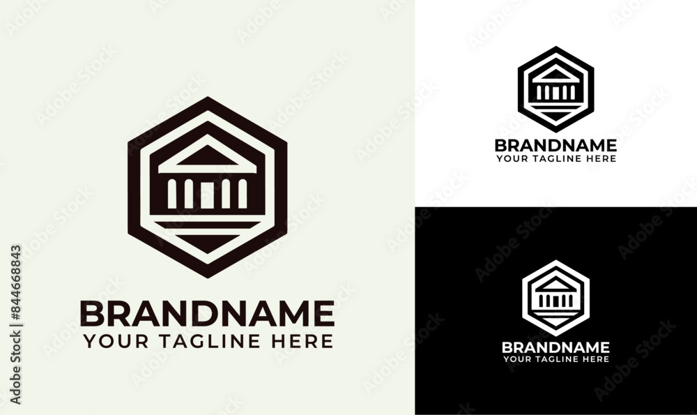 Hexagon Minimalist Bank and Finance Logo Design Hexagon Minimalist Bank and Finance Logo Design