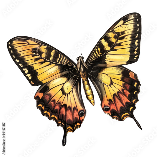 butterfly on white