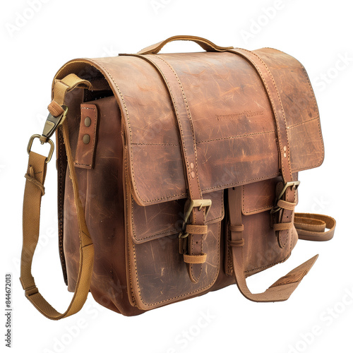 brown leather bag