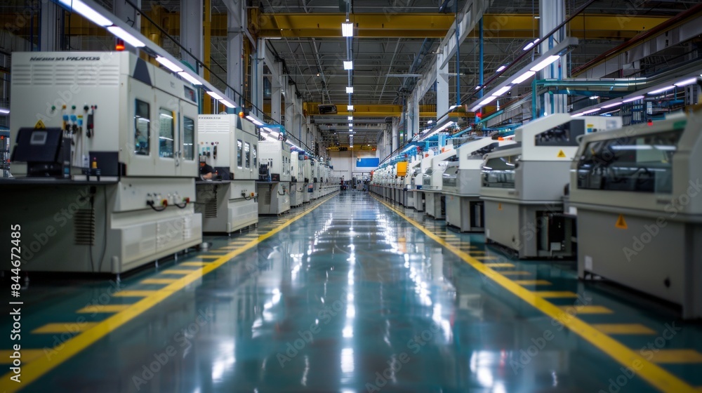 Obraz premium Factory with Advanced Manufacturing System