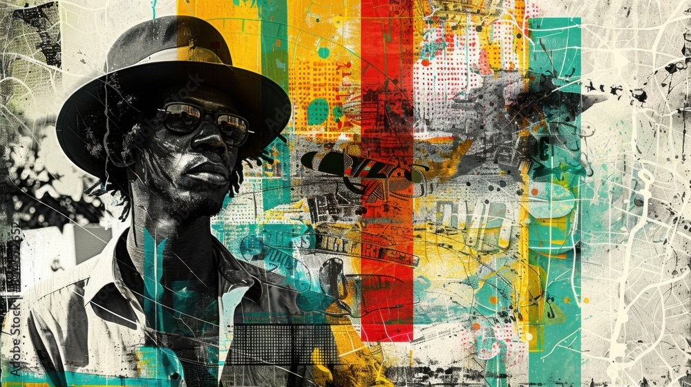 Reggae Music Heritage of Kingston Art Collage