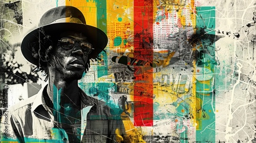 Obraz na płótnie Reggae Music Heritage of Kingston Art Collage
w salonie
