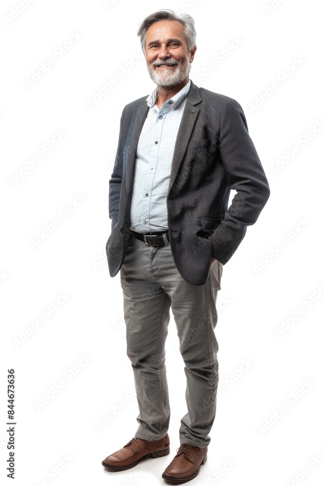 Man standing with hands in pockets Man standing with hands in pockets