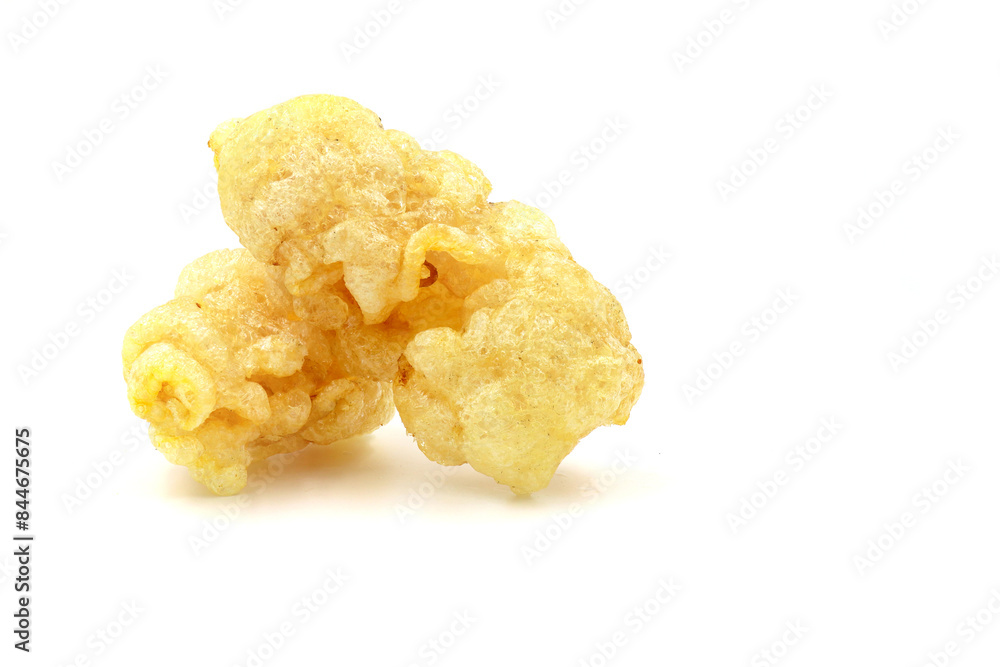 Fish maw, raw material for Chinese cooking on white background Fish maw, raw material for Chinese cooking on white background