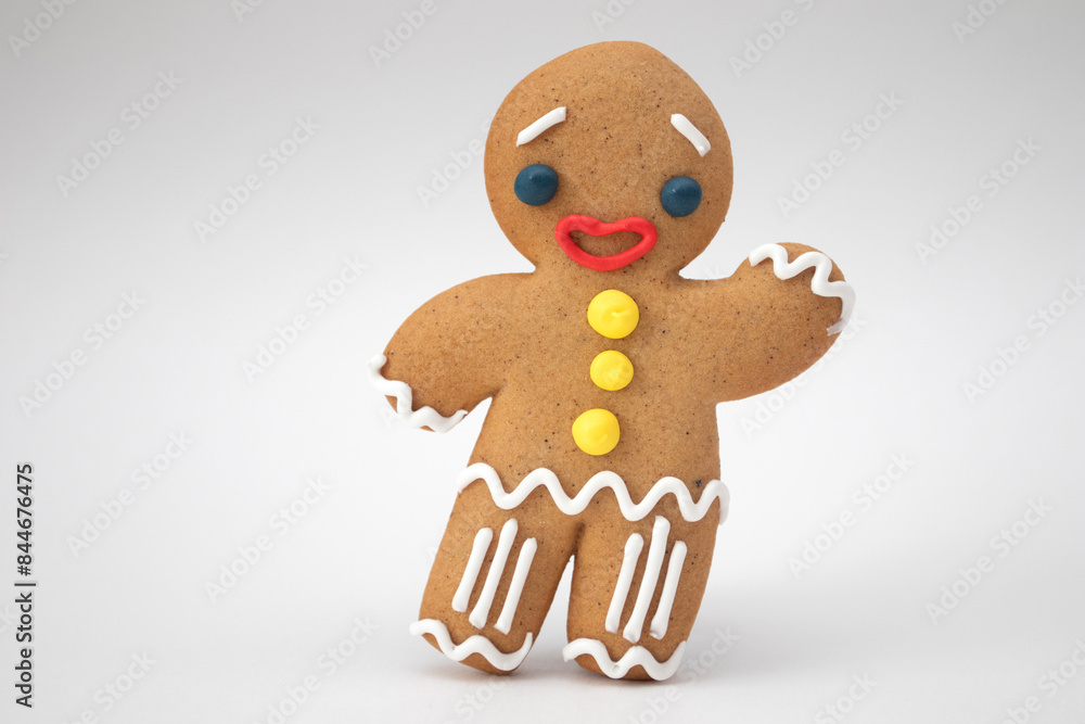 Obraz premium The gingerbread man cookies isolated on white background