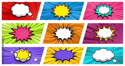 Dialogue balloon comic concentrated line